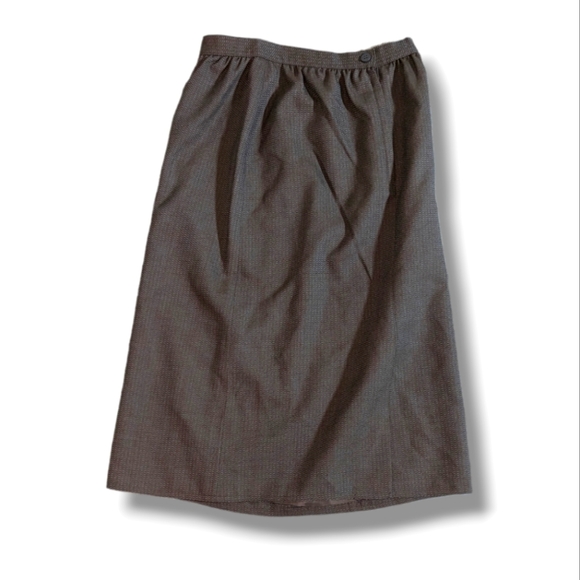 Harve Benard| Dresses & Skirts - Harve Benard | Tweed Brown & Gray 100% Wool Midi Skirt Women's Size 8